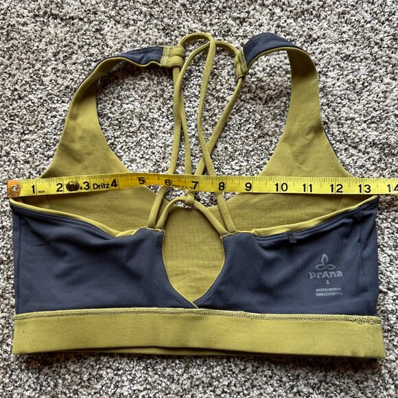 Prana Everyday Bra, sports bra, green yellow, adjustable, small, light impact - Picture 4 of 4